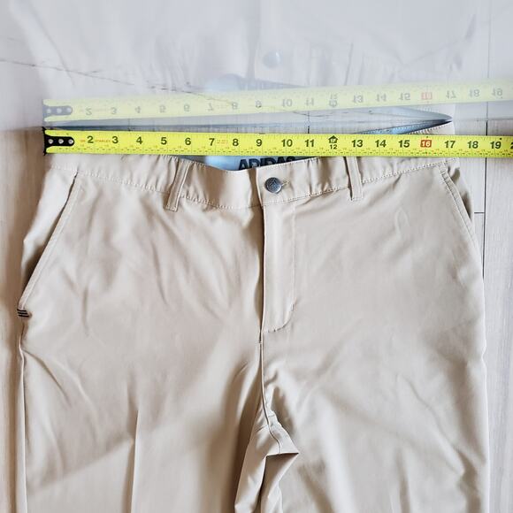 Adidas Pants Mens 34 Beige Golf Straight Tapered Sport Trousers Tech Chino 34x32 - Picture 6 of 10